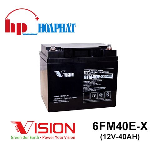 Ắc Quy Vision 6FM40E-X (12V-40Ah)